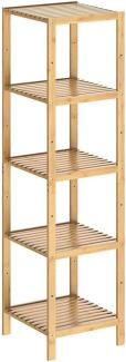 Casaria Standregal Bad Badregal Holz Bambus 5 Etagen