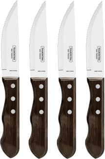 Tramontina Jumbo Steakmesser, Set 4 Stück, Edelstahl AISI 420, 25. 5