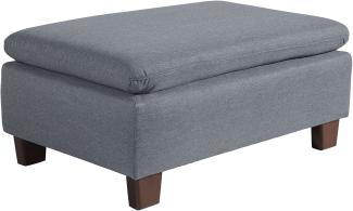 Hocker Katti Bezug Flachgewebe Buche nussbaum dunkel / denim 22927