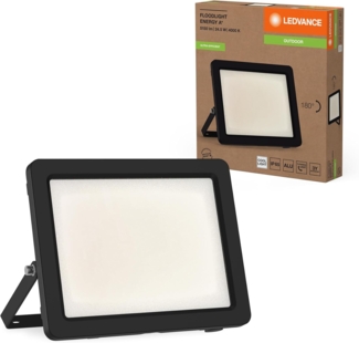 Ledvance LED-Flutlicht mit Energieeffizienzklasse A, schwarzes Aluminiumgehäuse, 24.5 W, 4600 lm, für Außenanwendungen, kompaktes Design, leichtes Gewicht, einfache Montage, LED nicht austauschbar