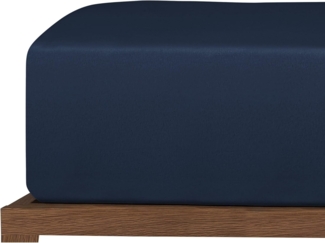 Uncover by Schiesser Spannbettlaken New Jersey - Edeljersey - 180 x 200 cm - Dunkelblau