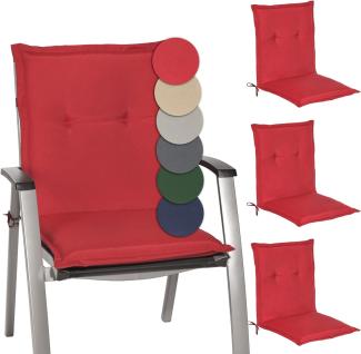 Beautissu 4er Set Niederlehner Auflage Loft NL 100x50x6cm Rot