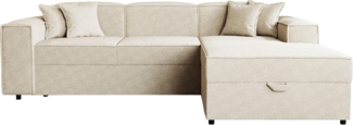 Ecksofa Sokoz L Boucle (Farbe: Coral 65, Seite: Rechts)