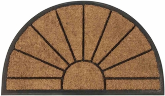 SIENA HOME Gummifußmatte Sonne halbrund 75 x 45 x 2 cm mit Kokosfaser