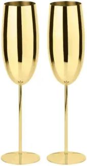 Sambonet Paderno Bar Utensils Edelstahl / PVD Gold Champagnerkelch h: 25,5 cm / 270 ml