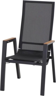 Siena Garden Rondo Relax Move Sessel Hochlehner Aluminium matt-anthrazit Armlehnen Teak M21920