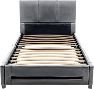 HOME DELUXE LED Bett ASTEROID - 90 x 200 cm Dunkelgrau