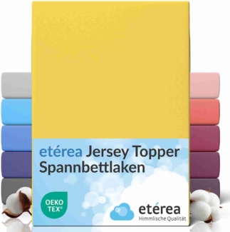 etérea Jersey Topper Spannbettlaken Spannbetttuch Gelb 140x200 - 160x200 cm