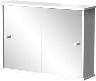 Badspiegelschrank Mireo Weiß 55 x 40 cm mit 2 Schiebetüren Vicco