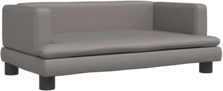 vidaXL Kindersofa Grau 80x45x30 cm Kunstleder 3196315