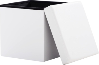 Zedelmaier Sitzhocker Sitzwürfel mit Stauraum Fußbank Truhen Aufbewahrungsbox faltbar belastbar bis 300 kg, Deckel abnehmbar, 38 x 38 x 38 cm
