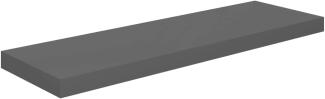 vidaXL Schweberegal Hochglanz-Grau 80x23,5x3,8 cm MDF 323793