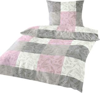 TRAUMSCHLAF Bettwäsche Fleur rose, Seersucker, 2 teilig, bügelfreie Seersucker Qualität