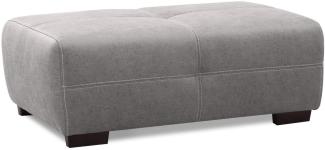 CAVADORE Hocker Mavericco / XXL-Fußbank, Sitzhocker, Polsterbank in Lederoptik / Modernes Design / Passend zu Big Sofa und Ecksofa Mavericco / 108 x 71 x 41 / Grau