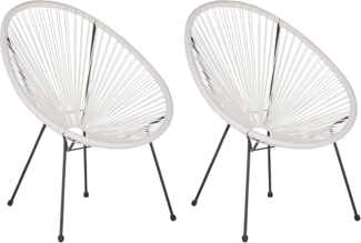 Gartenstuhl 2er Set ACAPULCO II Weiß