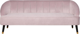 3-Sitzer Sofa Samtstoff rosa ALSVAG