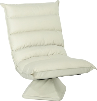 HOMCOM Relaxsessel Bodenstuhl mit Verstellbarer Lehne, Drehbarer Meditationsstuhl (Bodensofa, 1-St, Sessel), für Wohnzimmer, Beige