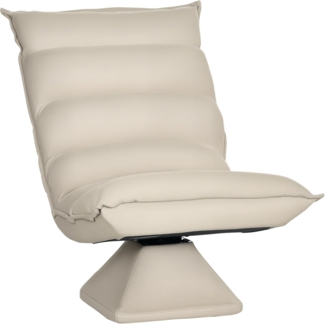 HOMCOM Relaxsessel Bodenstuhl mit Verstellbarer Lehne, Drehbarer Meditationsstuhl (Bodensofa, 1-St, Sessel), für Wohnzimmer, Beige