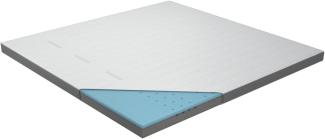 Genius Eazzzy Topper Deluxe 200x200x9cm H2 H3 - orthopädische Matratzentopper für Matratze & Boxspringbett aus Gelschaum | Matratzenauflage 200x200cm für Allergiker inkl. Bezug, Weiß