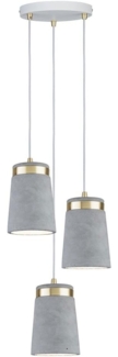 Paulmann Neordic Norell Pendelleuchte max 3x20W E27 Grau/Weiß matt/Gold Beton13109
