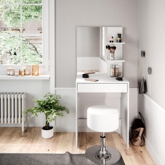 Vicco Schminktisch Weiß 60 cm mit Hocker, Isabelle