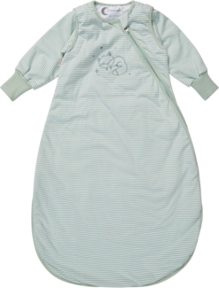 Sterntaler Schlafsack mit Armen 80cm Fuchs Filou - Jersey, leicht wattiert -abnehmbare Ärmel mit Klettverschluss & Handstulpen - 2-Wege-Reißverschluss & Kabelöffnung - für Kinder - 1,00 TOG eisgrün
