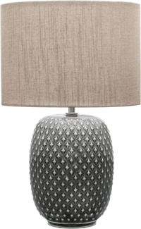 Pauleen Tischleuchte Pretty Classy max60W 230V Grau, Beige / Keramik, Stoff, ohne Leuchtmittel, E27, Grau, Beige / Keramik, Stoff