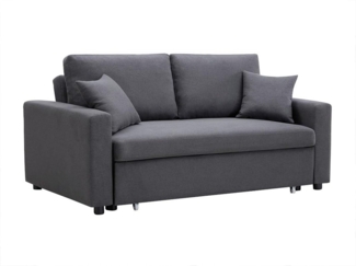 Vente-unique - Schlafsofa 3-Sitzer - Stoff - Anthrazit - INIZOR