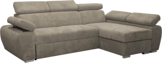 'Boston Mini Premium' Ecksofa, Cord, Beige, 98 x 255 x 170 cm, Rechts