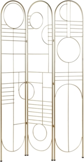 Raumteiler 3-teilig TURANIA Gold 100 cm 170 cm