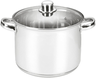 Michelino 3 Liter Edelstahl-Kochtopf mit Glasdeckel 12147