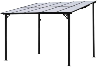 HOME DELUXE Terrassenüberdachung aus Aluminium ECO Anthrazit, 300 x 300 cm