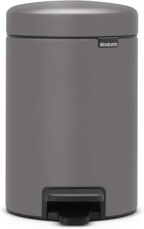 Brabantia 'NewIcon' Treteimer, Mineral Concrete Grey, 3 Liter