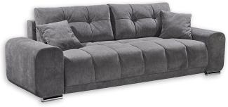 Couch Sofa Zweisitzer PACO Schlafcouch Schlafsofa ausziehbar braun-schwarz 260cm