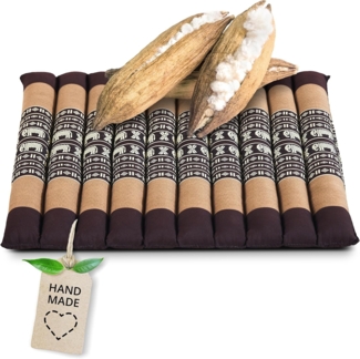 livasia Sitzkissen Steppkissen 50 cm, vegan und handgefertigt, 50x50x4,5cm, Kapok