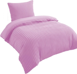 Kuscheli Wendebettwäsche 135x200 + 80x80 cm Cashmere Touch Bettwäsche, atmungsaktiv, Mikrofaser, 2 teilig, Für Allergiker geeignet, pflegeleicht, angenehm weicher Stoff