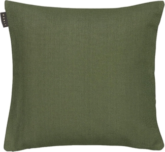 LINUM PEPPER Premium Kissenhülle für Dekokissen 50x50 cm, 100% Baumwolle, Maschinenwaschbar, Dunkel Olivgrün