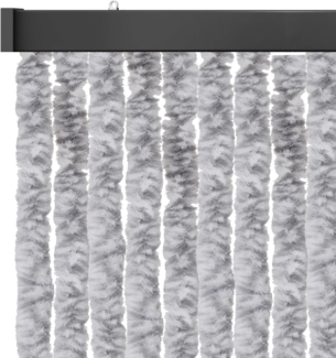 Flauschvorhang 90x220cm ( Meliert Beige/Braun ), perfekter Insekten- und Sichtschutz für Ihre Balkon- und Terrassentür, viele Farben