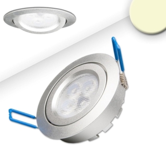 ISOLED LED Einbaustrahler, silber, 8W, 72°, rund, warmweiß, dimmbar