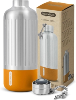 Trinkflasche Isolierflasche 0,85L Edelstahl black+blum orange BAM-EIWB-L003