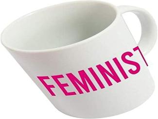 becher Feminist 355 ml Keramik weiß-rosa