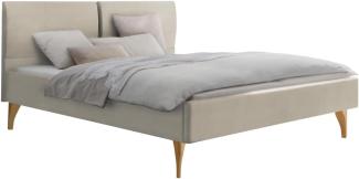 Hasena Dream Pronto Tamara Polsterbett 160x200 Eiche bright, geölt 327-Pepe beige