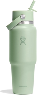 Hydro Flask - Travel Bottle 946 ml (32 oz) - Isolierte Edelstahl-Wasserflasche mit TempShield-Vakuumisolierung und auslaufsicherem Flex-Trinkhalm-Verschluss - Aloe