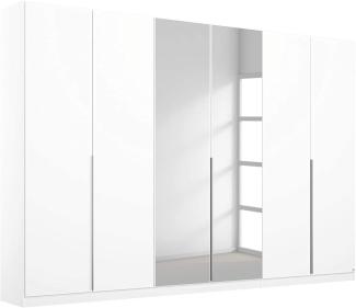 Rauch Möbel Alabama Schrank Kleiderschrank Drehtürenschrank Weiß mit Spiegel 6-türig inklusive Zubehörpaket Basic 3 Kleiderstangen, 6 Einlegeböden BxHxT 271x229x54 cm