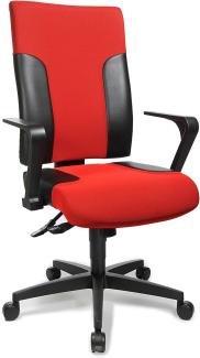 Topstar Two 20 TF20RS101 Bürostuhl, mit festen Armlehnen R2 OPA, Stoffbezug, rot/schwarz