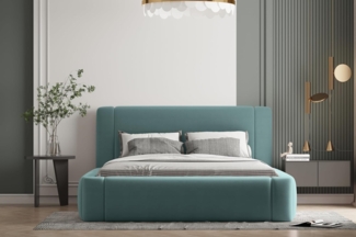 Polsterbett OLAF 160x200 mit Matratze, Bettkasten und Lattenrost. Farbe: VELUTTO 13