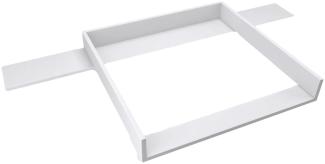 REGALIK Wickelaufsatz für Hemnes Kommode mit 8 Schubladen IKEA 78cm x 80cm - Abnehmbar Wickeltischaufsatz für Kommode in Weiß - Abgeschlossen mit ABS Material 1mm