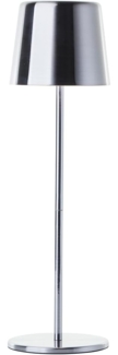 Brilliant Xaana LED-Tischlampe - Alu gebürstet, Höhenverstellbares Produkt, touch dimmer stufenlos, IP44 spritzwassergeschützt, 37 cm hoch, USB aufladbar, für den Innen- und Außenbereich