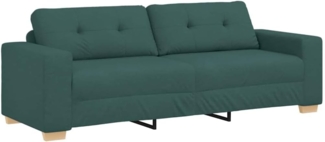 vidaXL Zweisitzer-Sofa mit Kissen Dunkelgrün Stoff 4105093