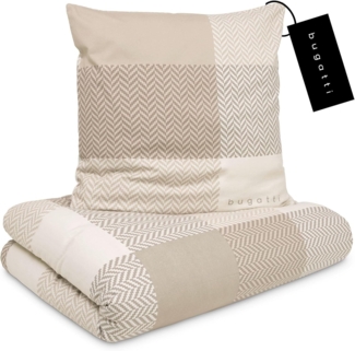 bugatti Bettwäsche bugatti Satin-Flanell Kombi-Bettwäsche, Flanell, Mako-Satin, 2 teilig, in hochwertiger 2-in-1-Qualität